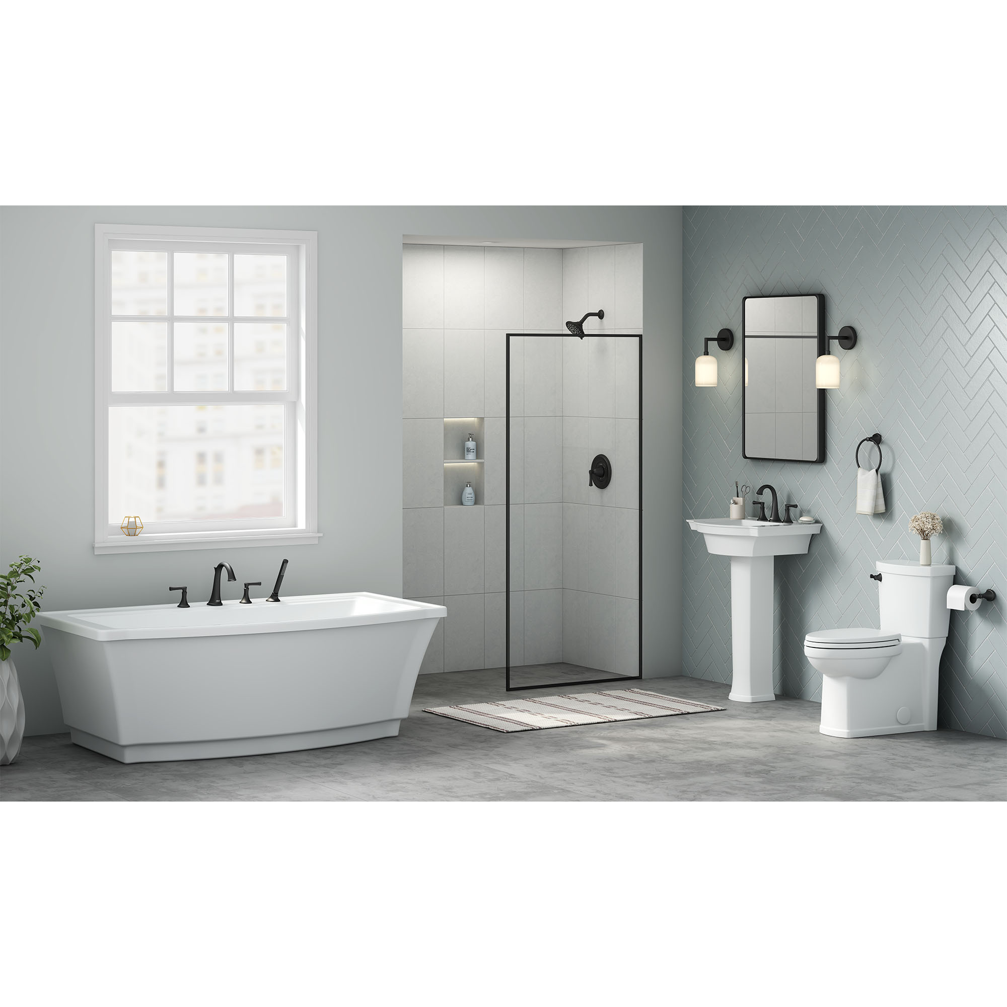 Estate™ Skirted Two-Piece 1.28 gpf/4.8 Lpf Chair Height Elongated Toilet With Seat
